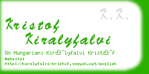 kristof kiralyfalvi business card